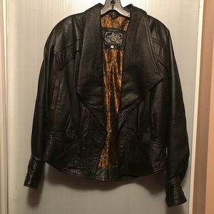 Black leather jacket